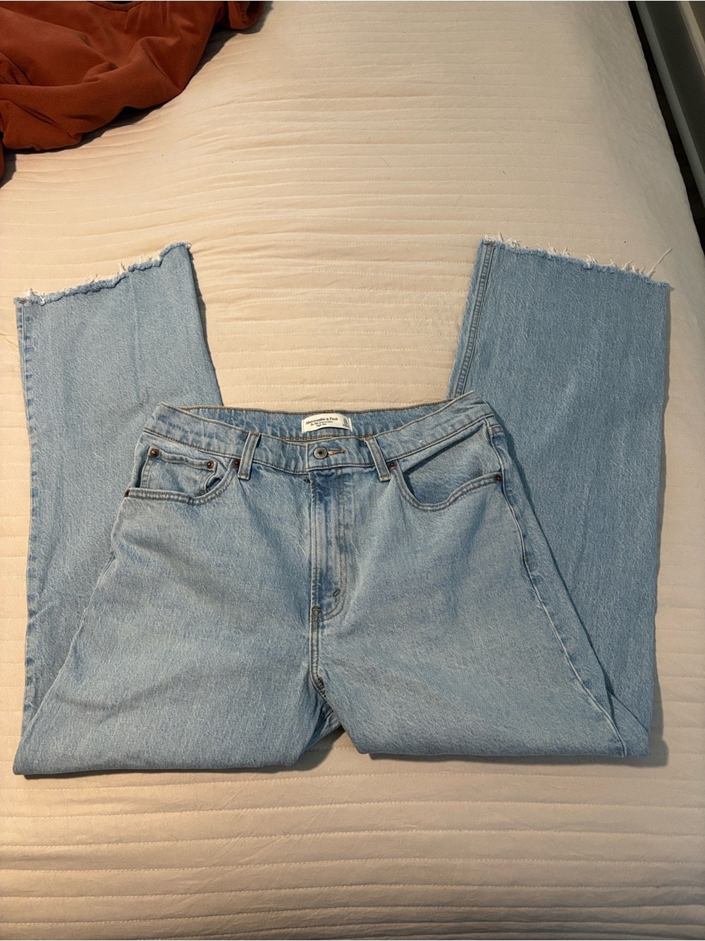 Abercrombie & Fitch Light Blue Wide-leg Jeans